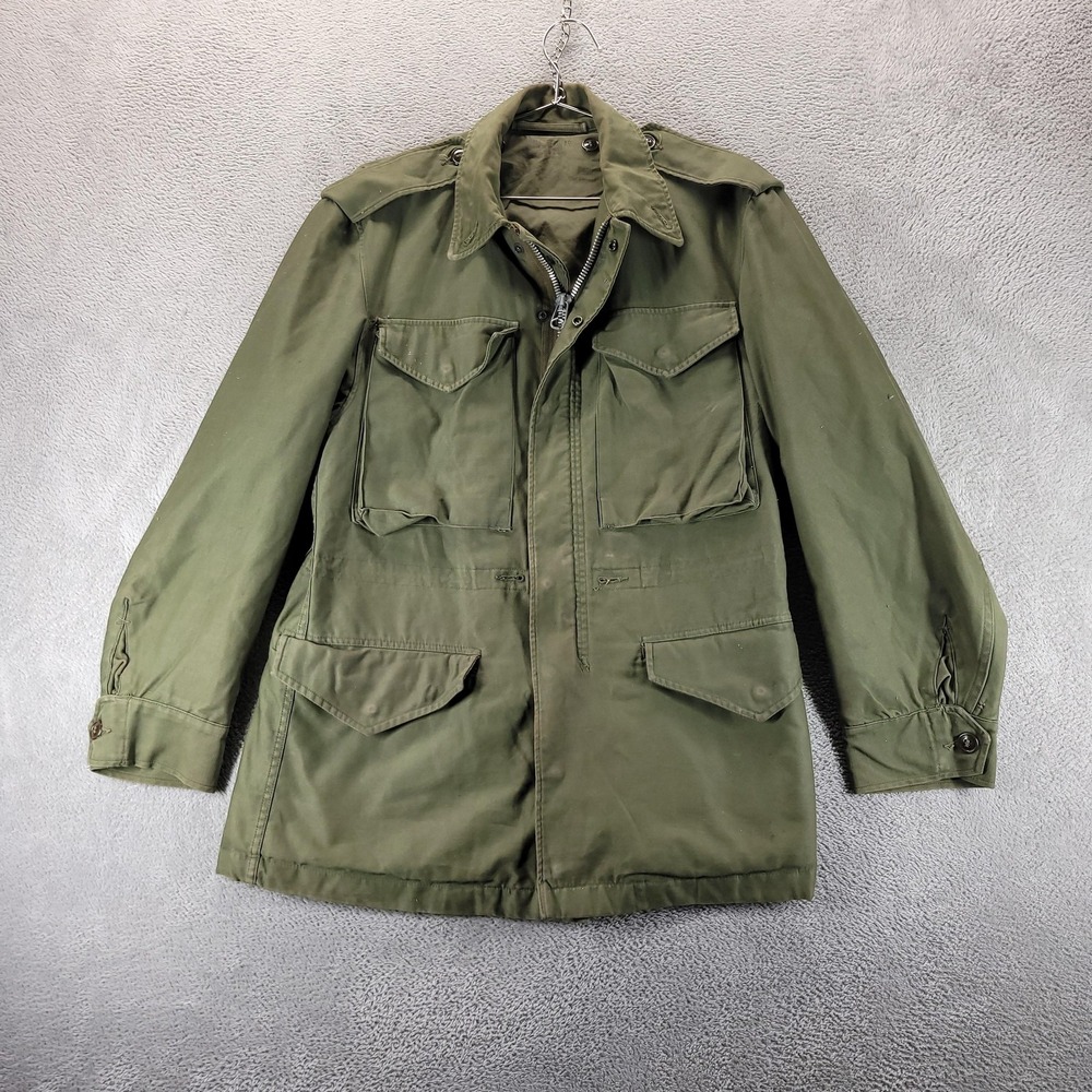 US Army Field Jacket Mens XS Green M 1951 M51 Military Vietnam War VTG 1956